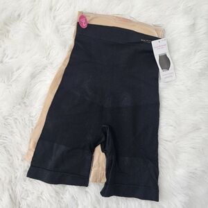 Isaac Mizrahi Long Leg Shapewear 2 Pack Back/Tummy Control Smooth Shaper…